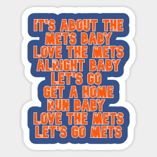 It's About The Mets Baby Sticker